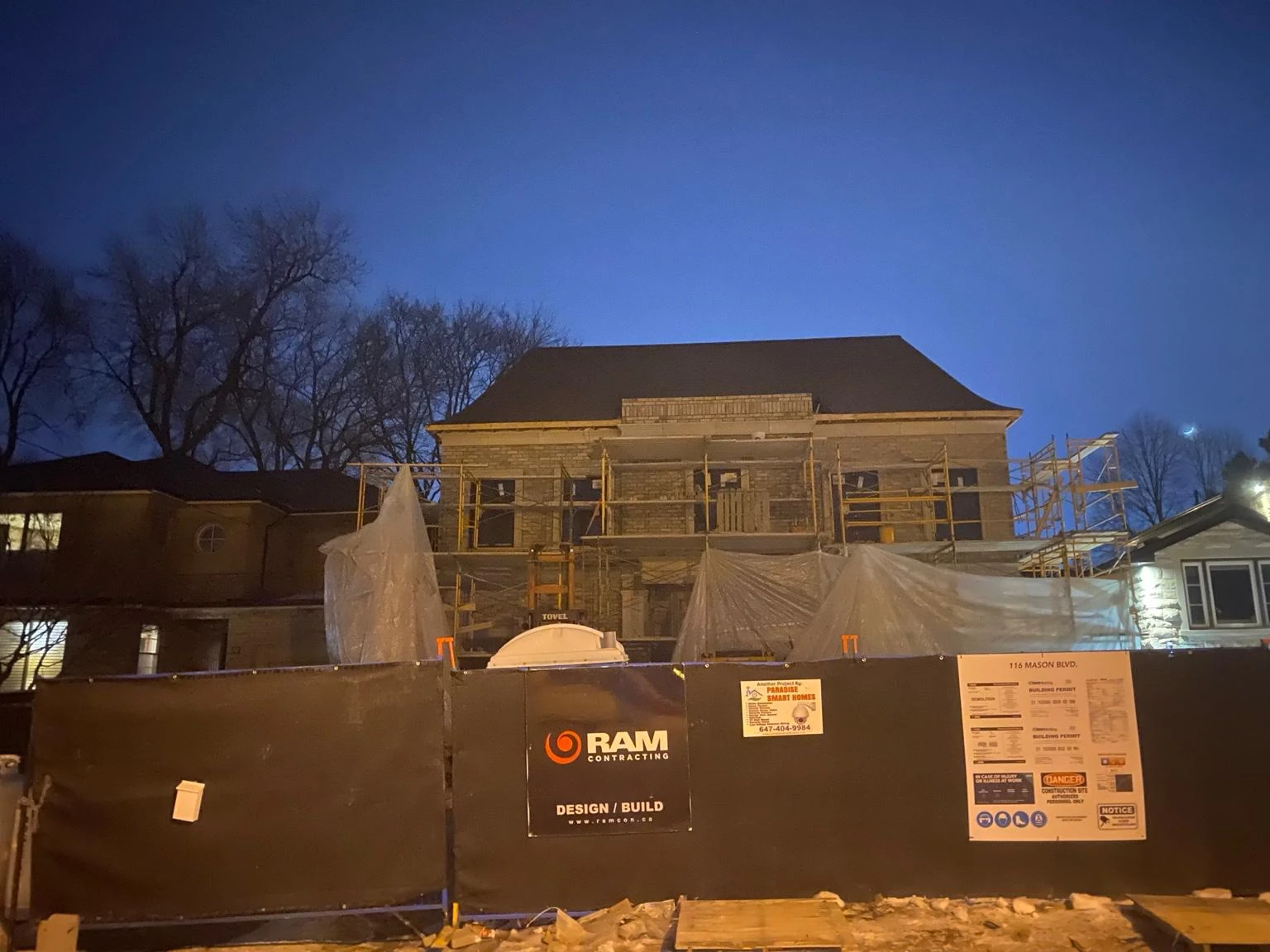 Evening Construction View